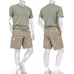 Savane Mens Khaki Hiking Shorts UPF Tech‎ Pocket NWT SKUM050